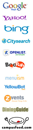 We'll share your menu with all the big Food Search Services.